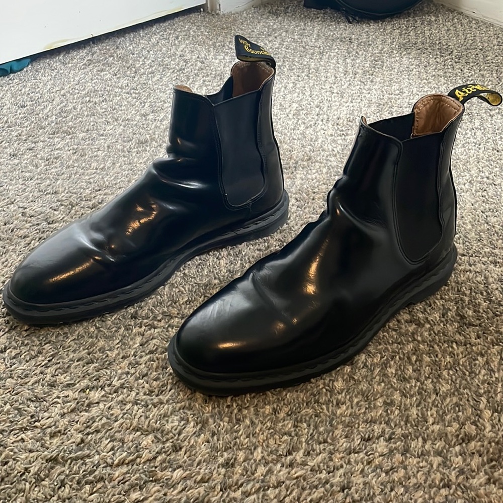 GRAEME II MEN'S SMOOTH LEATHER CHELSEA BOOTS Size 12 US / 11 UK / 46 EU